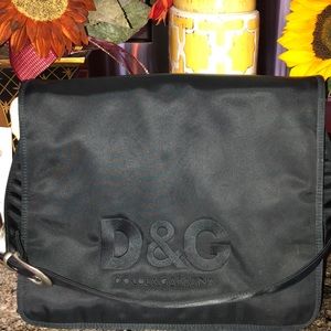 Dolce & Gabbana black nylon messenger bag